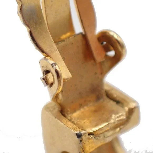 CHANEL CC Logo Earrings Clip-On GHW France 83RF992 - Picture 6 of 14